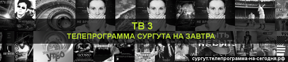 Телепрограмма на завтра канала ТВ 3, Сургут